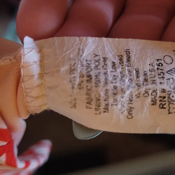 41 Hawthorn Red and White Patterned Mini Dress - Picture 3 of 3